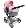 BAYER CHIC 2000 Kombi-Puppenwagen MIKA Melange Grau-rosa -Kinderwagen Shop bayer chic 2000 kombi puppenwagen mika melange grau rosa a271265