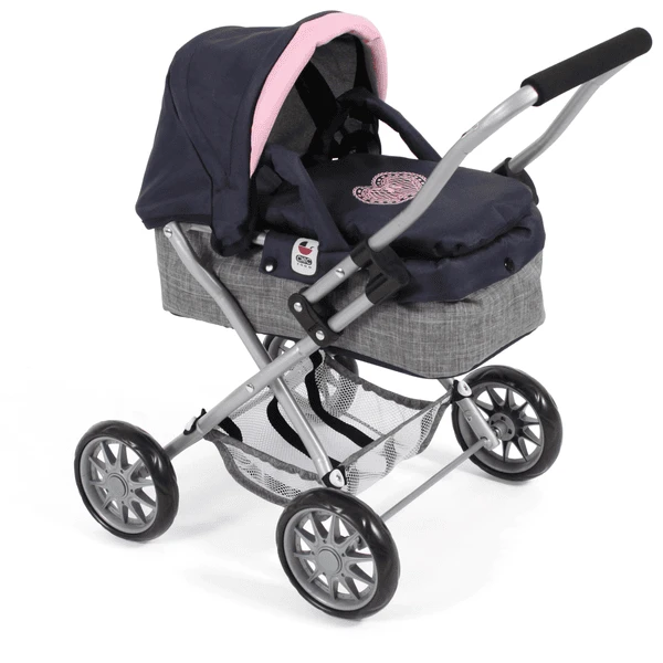 BAYER CHIC 2000 Mini-Kuschelwagen SMARTY Melange Grau-navy 3 BAYER CHIC 2000 Mini-Kuschelwagen SMARTY Melange Grau-navy