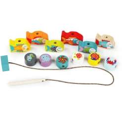 CUBIKA TOYS Cubika Schnurrspielzeug Aus Holz "Fische"