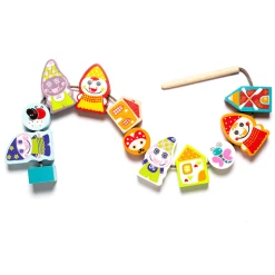 CUBIKA TOYS Cubika Schnurrspielzeug Aus Holz "Fröhliche Zwerge"