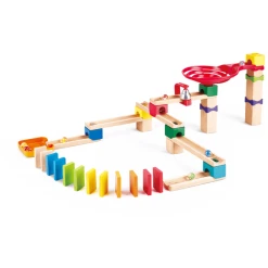 Hape Zweispurige Murmelbahn Mit Domino