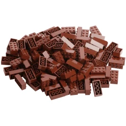 Katara Bausteine - 120 Stück 4x2 Braun