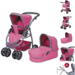Knorr Toys® Puppenwagen Coco - "berry" Rosa