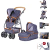 Knorr Toys® Puppenwagen Coco - "dark Blue" Blau
