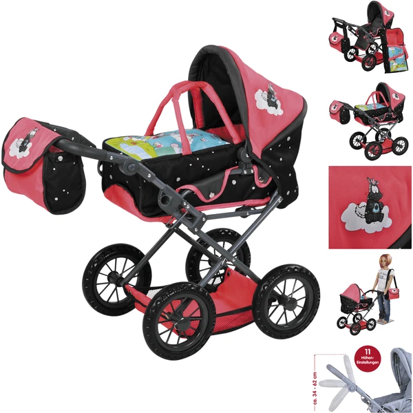Knorr Toys® Puppenwagen Ruby NICI "Theodor Carbon" Schwarz 3 Knorr Toys® Puppenwagen Ruby NICI "Theodor Carbon" Schwarz