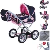 Knorr Toys® Puppenwagen Ruby - "Pink Hearts" Blau -Kinderwagen Shop knorr toys puppenwagen ruby pink hearts blau a384929