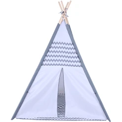 Knorr Toys® Tipi Zickzack, Grau/ Weiß