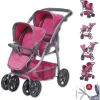 Knorr Toys® Zwillingspuppenwagen Milo - "berry" Rosa 1 Knorr Toys® Zwillingspuppenwagen Milo - "berry" Rosa -Kinderwagen Shop knorr toys zwillingspuppenwagen milo berry rosa a384973
