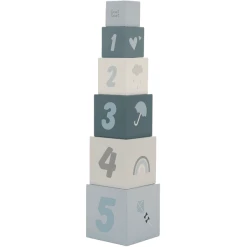 Label Label Label-Label - Stapelblöcke Zahlen - Blau