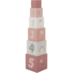 Label Label Label-Label - Stapelblöcke Zahlen - Pink